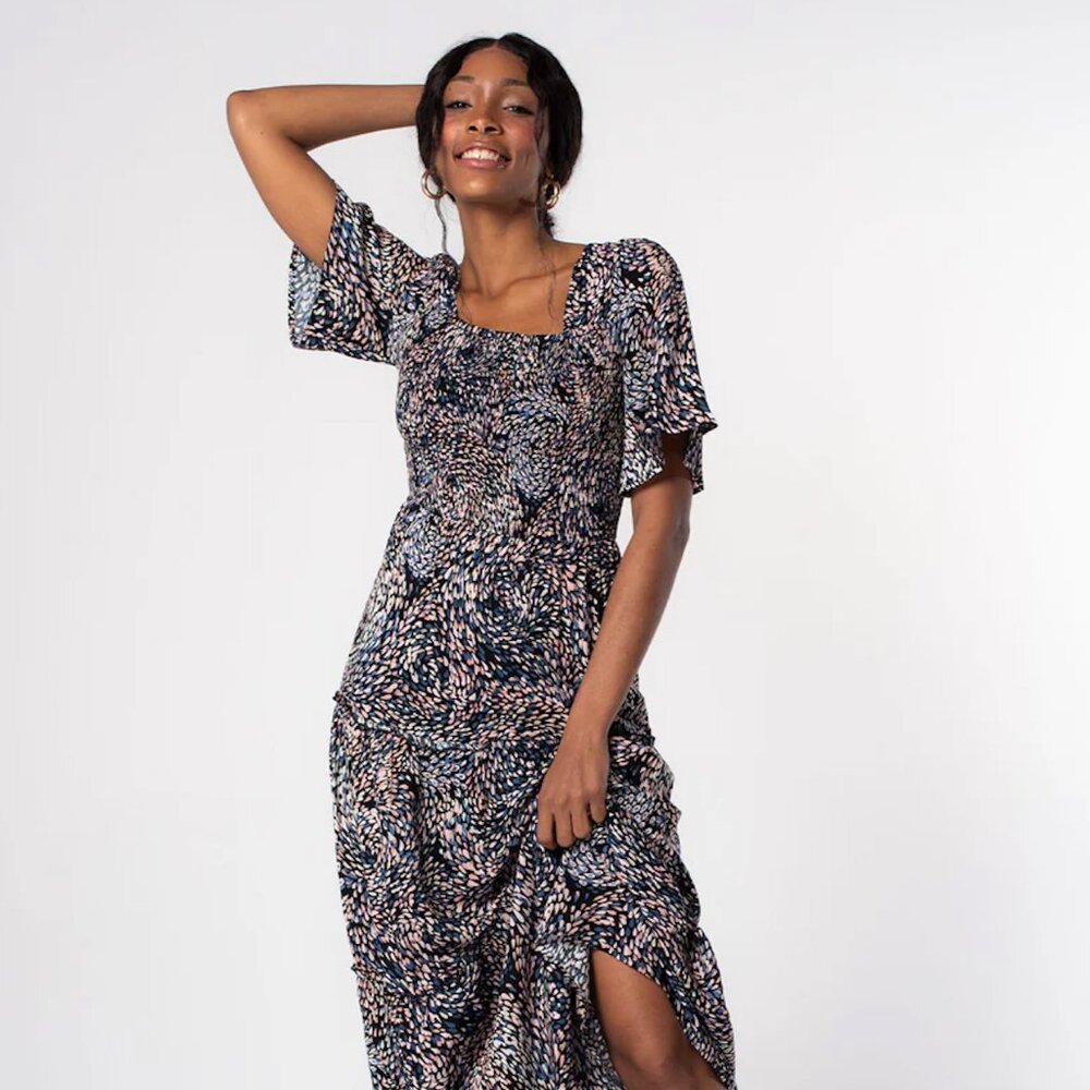 LOVESTITCH | NWT Love Song Smocked Maxi Dress (Size L)